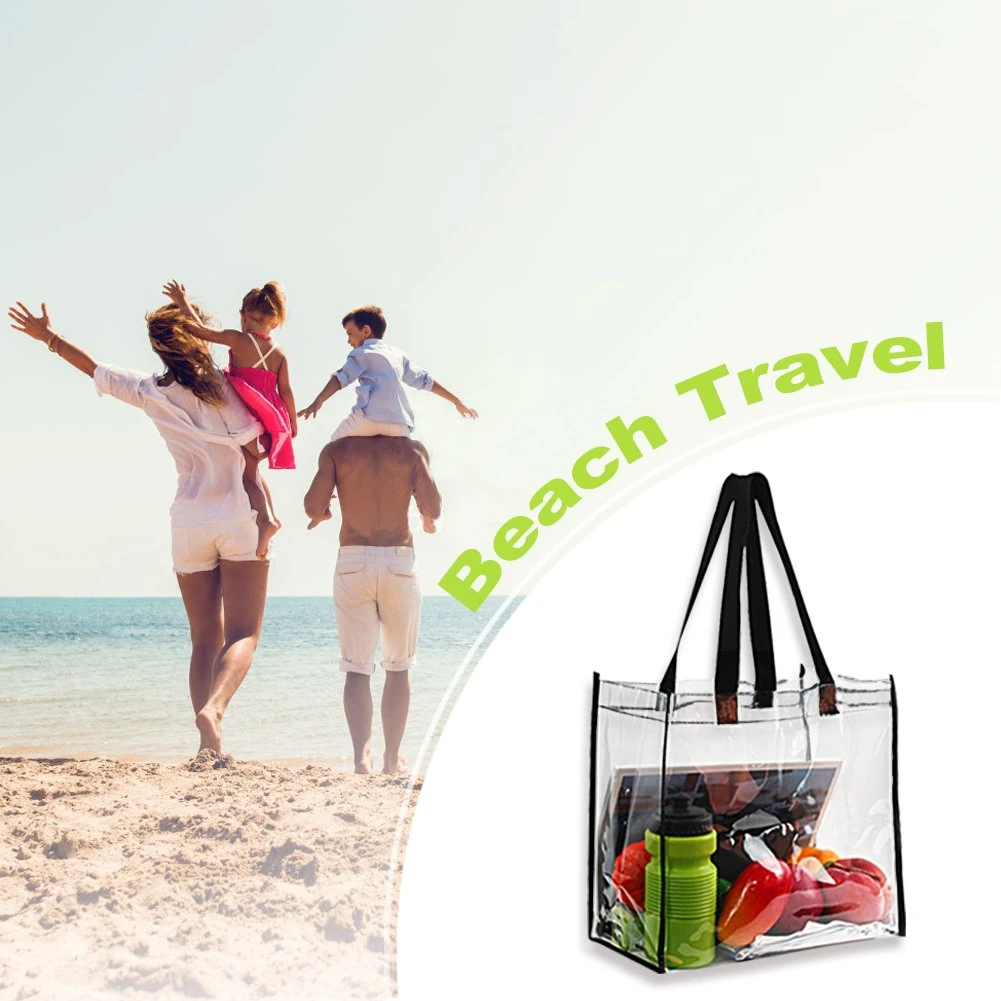 2-Pack Stadium Approved Clear Tote Bag, Stadium Security Travel Gym Clear 2 2-Pack Stadium Approved Clear Tote Bag, Stadium Security Travel Gym Clear - Image 2