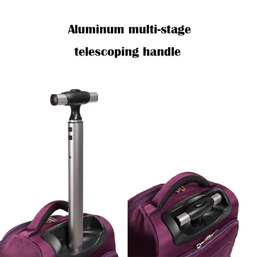 SKYMOVE 19 Inches Waterproof Wheeled Rolling Backpack For Adults And School Students Laptop Books Travel Backpack Bag, Purple 4 SKYMOVE 19 Inches Waterproof Wheeled Rolling Backpack For Adults And School Students Laptop Books Travel Backpack Bag, Purple - Image 4