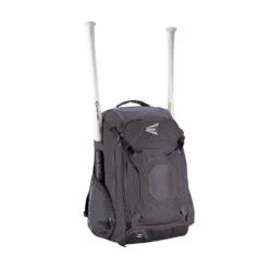 EASTON WALK-OFF IV Bat & Equipment Backpack Bag | Baseball Softball | 2020 | Charcoal | 2 Bat Sleeves | Vented Shoe Pocket | External Helmet Holder | 2 Side Pockets | Valuables Pocket | Fence Hook