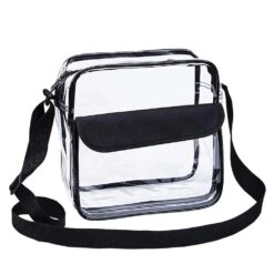 Magicbags Clear Cross-Body Messenger Shoulder Bag, NFL And PGA Stadium Approved Clear Purse With Adjustable Strap