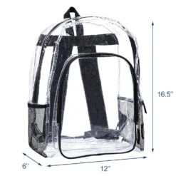 Heavy Duty Clear Backpack,Transparent Vinyl Backpack With Adjustable Straps, See Through Backpack For Work ,School,Security Travel And Sports 11 Heavy Duty Clear Backpack,Transparent Vinyl Backpack With Adjustable Straps, See Through Backpack For Work ,School,Security Travel And Sports -Backpack Shop 61Cpt 6MNKL