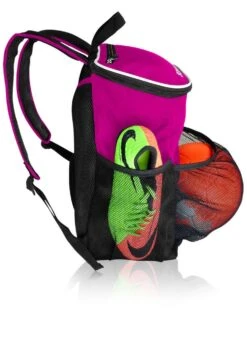 Soccer Backpack With Ball Holder Compartment - | Bag Fits All Soccer Equipment & Gym Gear (Pink) -Backpack Shop 61Eo3Z4MfdL