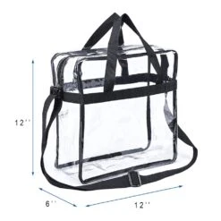 Magicbags Clear Tote Bag,NCAA NFL&PGA Stadium Approved Clear Bag With Adjustable Shoulder Strap And Double Zippered,Perfect For Work, School , Sports Games And Concerts -12"X12"X6" -Backpack Shop 61FxrPhkgqL