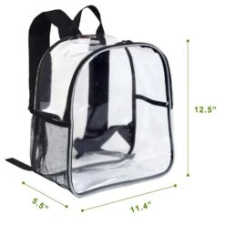 Stadium Approved Clear Mini Backpack - Heavy Duty Reflective Transparent Backpack For Concert, Security Travel &Sports 11 Stadium Approved Clear Mini Backpack - Heavy Duty Reflective Transparent Backpack For Concert, Security Travel &Sports -Backpack Shop 61GEIIcmprL