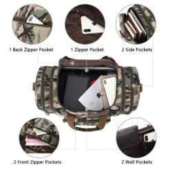 Plambag Canvas Duffle Bag For Travel, 50L Duffel Overnight Weekend Bag(Camouflage) -Backpack Shop 61GcD7G02LL