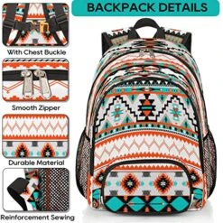 Pardick Aztec Print School Backpacks For Girls Boys Teens Students - Stylish College Schoolbag Book Bag - Water Resistant Travel Backpacks For Women Men -Backpack Shop 61GzycOv3eL