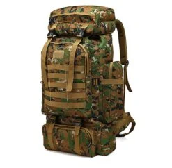 WintMing 70L Large Camping Hiking Backpack Tactical Military Molle Rucksack For Trekking Traveling Oxford Waterproof Mountaineering Pack Large Daypack For Men (Camouflag-C)