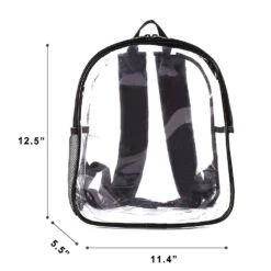Stadium Approved Clear Mini Backpack Heavy Duty Transparent Backpack For Concert, Security Travel &Stadium -Backpack Shop 61MxNGxliVL