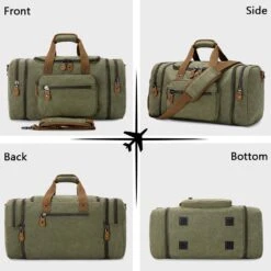 Plambag Canvas Duffle Bag For Travel, 50L Duffel Overnight Weekend Bag(Army Green) -Backpack Shop 61Pz6jjz3kL