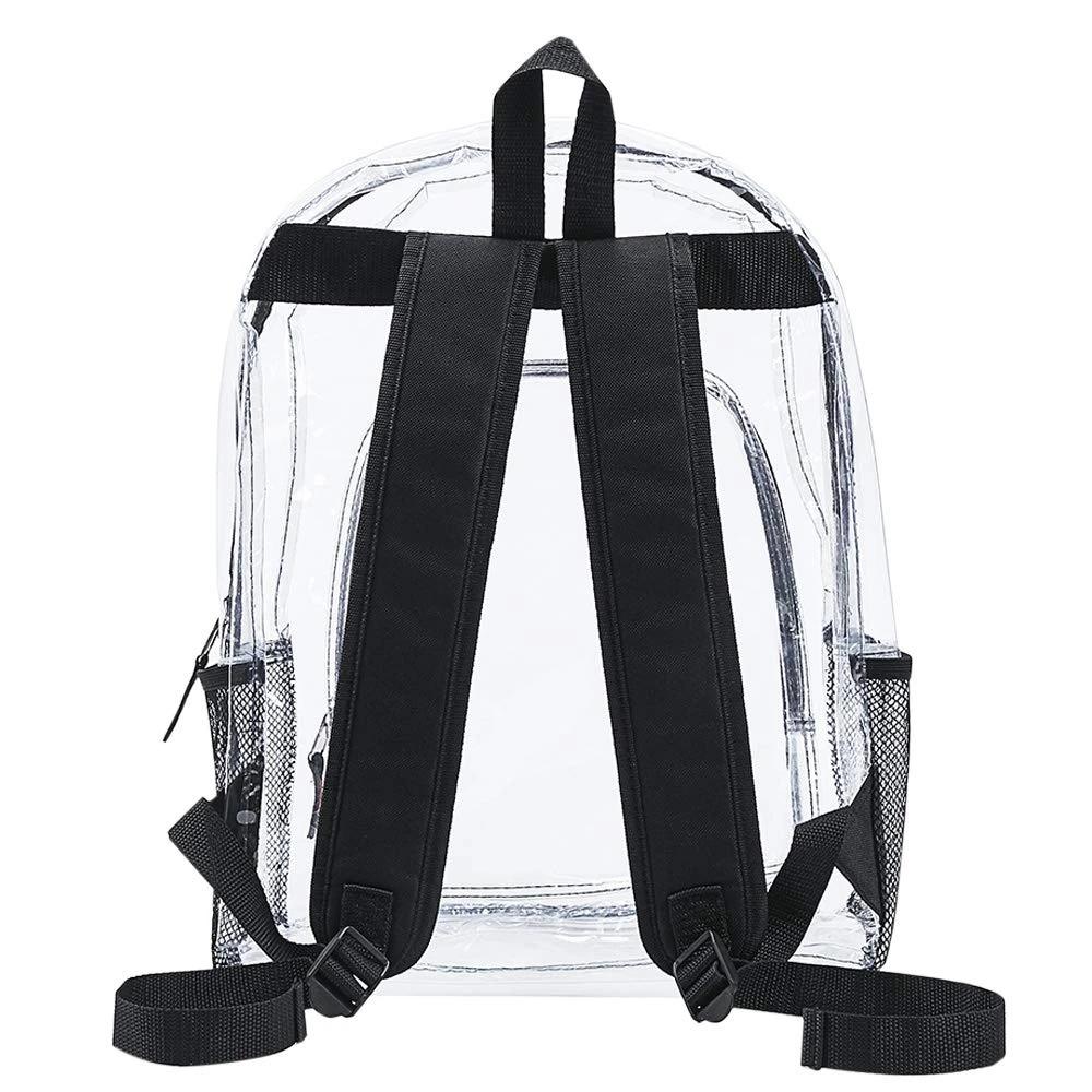 Heavy Duty Clear Backpack,Transparent Vinyl Backpack With Adjustable Straps, See Through Backpack For Work ,School,Security Travel And Sports 7 Heavy Duty Clear Backpack,Transparent Vinyl Backpack With Adjustable Straps, See Through Backpack For Work ,School,Security Travel And Sports - Image 7