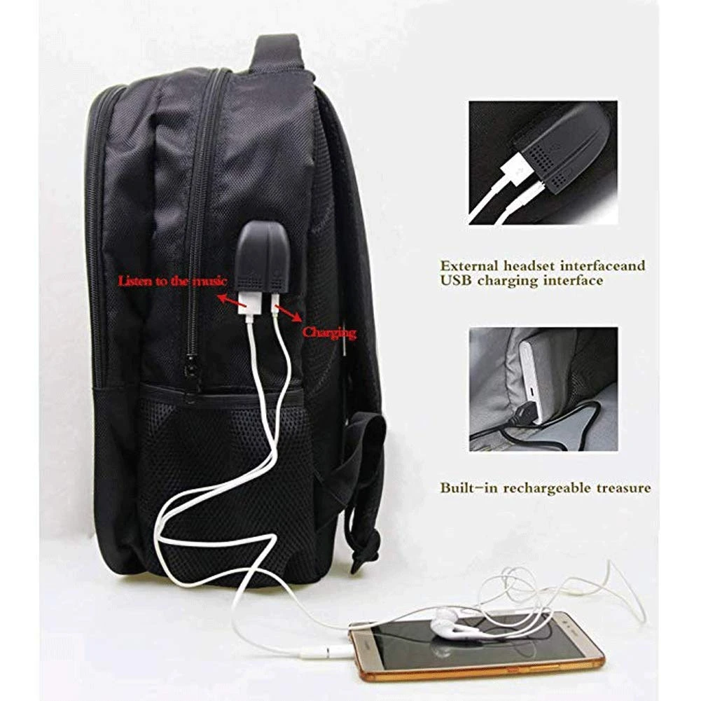 Amke Stranger Printed Backpacks Student School Bag Laptop Backpack With USB Charging Port 2 Amke Stranger Printed Backpacks Student School Bag Laptop Backpack With USB Charging Port - Image 2
