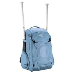 EASTON WALK-OFF IV Bat & Equipment Backpack Bag | Baseball Softball | 2020 | Carolina Blue | 2 Bat Sleeves | Vented Shoe Pocket | External Helmet Holder | 2 Side Pockets | Valuables Pocket | Hook