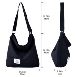 Fanspack Women's Canvas Hobo Handbags Simple Casual Top Handle Tote Bag Crossbody Shoulder Bag Shopping Work Bag (Black-Original Design) 13 Fanspack Women's Canvas Hobo Handbags Simple Casual Top Handle Tote Bag Crossbody Shoulder Bag Shopping Work Bag (Black-Original Design) -Backpack Shop 61XFd9WmXlL