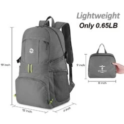 OlarHike Lightweight Travel Backpack, 35L Water Resistant Packable Traveling/Hiking Backpack Daypack For Men & Women, Multipurpose Use - Grey 8 OlarHike Lightweight Travel Backpack, 35L Water Resistant Packable Traveling/Hiking Backpack Daypack For Men & Women, Multipurpose Use - Grey -Backpack Shop 61Xr7iRSI3L
