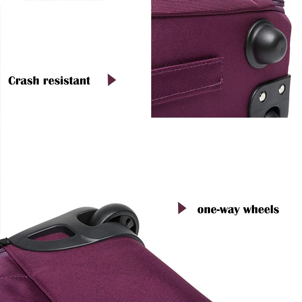 SKYMOVE 19 Inches Waterproof Wheeled Rolling Backpack For Adults And School Students Laptop Books Travel Backpack Bag, Purple 3 SKYMOVE 19 Inches Waterproof Wheeled Rolling Backpack For Adults And School Students Laptop Books Travel Backpack Bag, Purple - Image 3