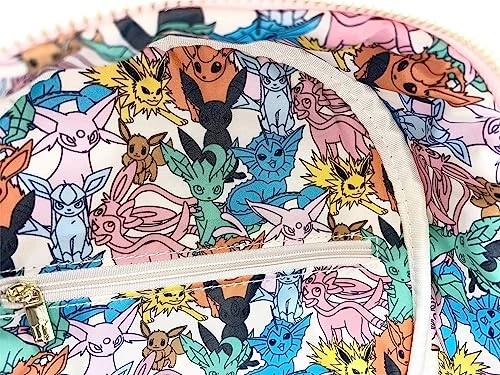 Loungefly Pokemon Eeveelutions Womens Double Strap Shoulder Bag Purse (Brown) 2 Loungefly Pokemon Eeveelutions Womens Double Strap Shoulder Bag Purse (Brown) - Image 2