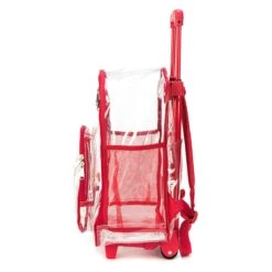 Rolling Clear Backpack Heavy Duty Bookbag Quality See Through Workbag Travel Daypack Transparent School Book Bags With Wheels Red 12 Rolling Clear Backpack Heavy Duty Bookbag Quality See Through Workbag Travel Daypack Transparent School Book Bags With Wheels Red -Backpack Shop 61fe3qlJ6OL