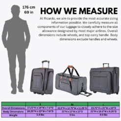 Ricardo Beverly Hills Montecito 2.0 Softside Wheeled Rolling Garment Bag For Travel, Men And Women, Built-in Suit Compartment, 23-inch, Grey -Backpack Shop 61hTUVcbI L ba8e08f3 b7c2 4aa7 8f80 6ba4a2669765