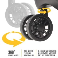 LUCAS Designer Luggage Collection - Expandable 28 Inch Softside Bag - Durable Large Ultra Lightweight Checked Suitcase With 8-Rolling Spinner Wheels (Black) 10 LUCAS Designer Luggage Collection - Expandable 28 Inch Softside Bag - Durable Large Ultra Lightweight Checked Suitcase With 8-Rolling Spinner Wheels (Black) -Backpack Shop 61hd TIqeVL