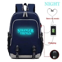 DarkT Stranger Things Backpack, Luminous School Bag, Laptop Backpack With USB Charging Port, Unisex College Daypack -Backpack Shop 61jY7k0YrhL