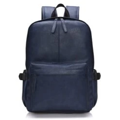 Vintage PU Leather Backpack, OURBAG Outdoor School College Bookbag Fit Laptop Computer Backpack For Man And Woman Black