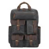 S-ZONE Vintage Crazy Horse Genuine Leather Backpack