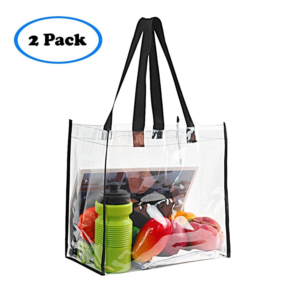 2-Pack Stadium Approved Clear Tote Bag, Stadium Security Travel Gym Clear 1 2-Pack Stadium Approved Clear Tote Bag, Stadium Security Travel Gym Clear
