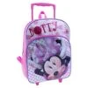 Disney 16" Minnie Mouse Polka Dot Rolling Backpack Large Pink