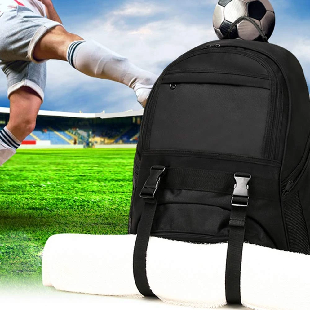 Youth Soccer Bags - Sports Backpacks For Soccer, Basketball, Football With Ball Holder For Boys Girls - Black 5 Youth Soccer Bags - Sports Backpacks For Soccer, Basketball, Football With Ball Holder For Boys Girls - Black - Image 5