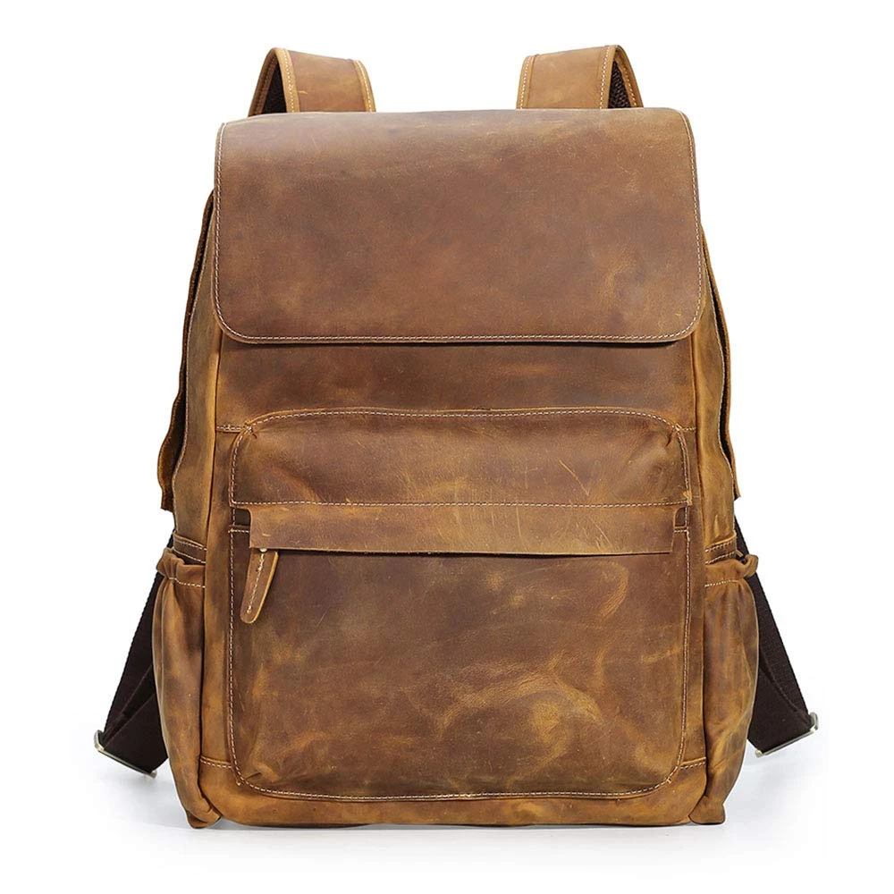 Tiding Retro 15.6 Inch Genuine Cowhide Leather Laptop Backpack Large Capacity Travel Bag Schoolbag Bookbag Daypack For Men 1 Tiding Retro 15.6 Inch Genuine Cowhide Leather Laptop Backpack Large Capacity Travel Bag Schoolbag Bookbag Daypack For Men