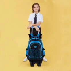 Rolling Backpack, Fanspack Rolling Backpack For Boys Fashion Wheeled Backpack Laptop Backpack -Backpack Shop 61sfBiB 2BZL