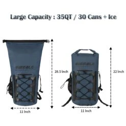 Buffalo Gear Portable Insulated Backpack Cooler Bag - Hands-free And Collapsible, Waterproof And Soft-Sided Cooler Backpack For Hiking, The Beach, Picnics,Camping, Fishing - Navy Blue,35 Liters,30 Can 11 Buffalo Gear Portable Insulated Backpack Cooler Bag - Hands-free And Collapsible, Waterproof And Soft-Sided Cooler Backpack For Hiking, The Beach, Picnics,Camping, Fishing - Navy Blue,35 Liters,30 Can -Backpack Shop 61yR Kn7aQL