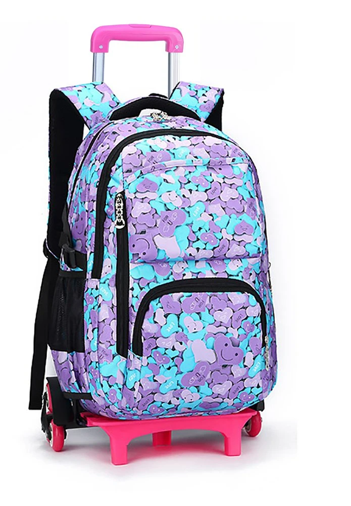 Meetbelify Kids Rolling Backpacks Luggage Six Wheels Unisex Trolley School Bags Purple 1 Meetbelify Kids Rolling Backpacks Luggage Six Wheels Unisex Trolley School Bags Purple
