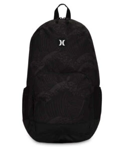 Hurley Renegade Laptop Backpack, Black/(White) (Waves), One Size
