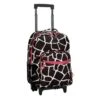 Rockland Luggage 17 Inch Rolling Backpack, Pink Giraffe, One Size