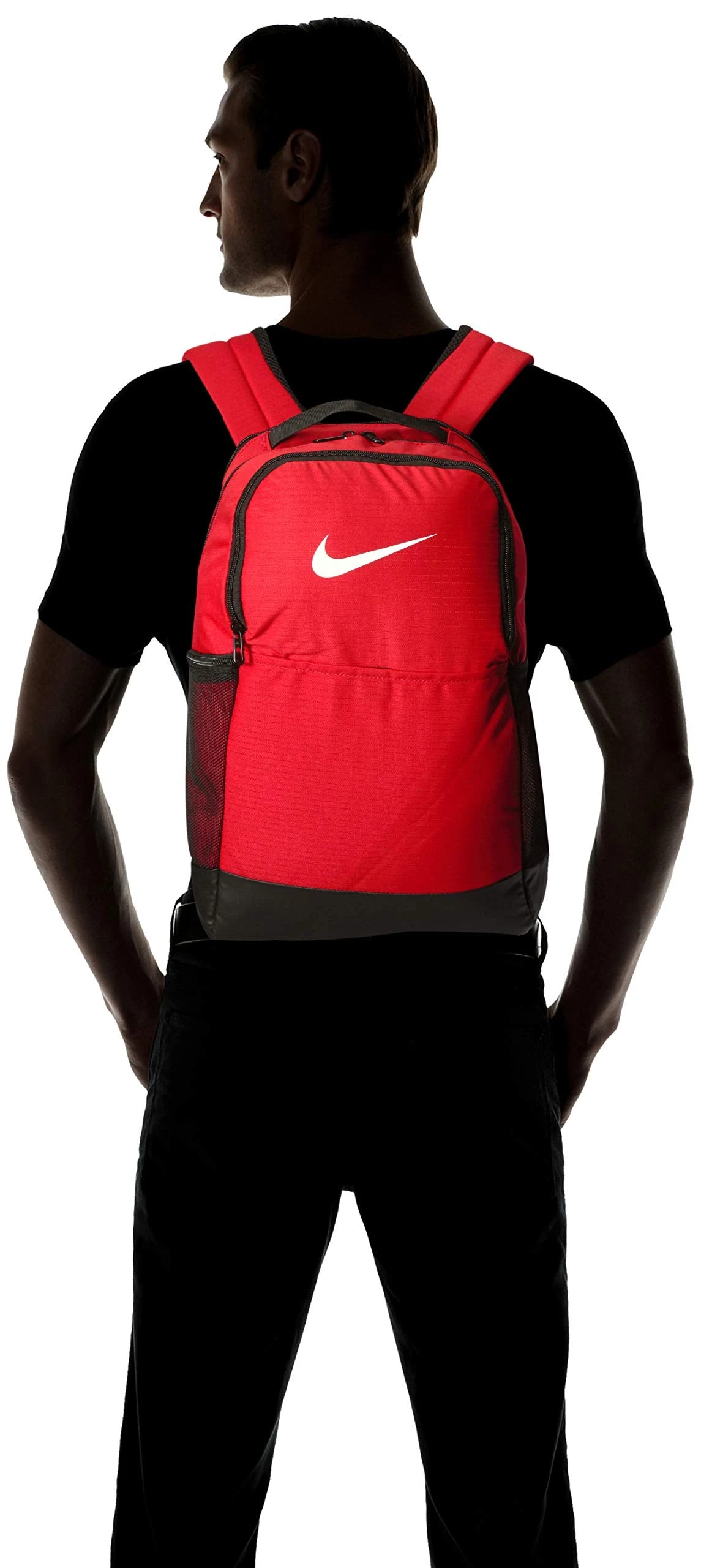 Nike Brasilia Medium Training Backpack, Nike Backpack For Women And Men With Secure Storage & Water Resistant Coating, University Red/Black/White 2 Nike Brasilia Medium Training Backpack, Nike Backpack For Women And Men With Secure Storage & Water Resistant Coating, University Red/Black/White - Image 2