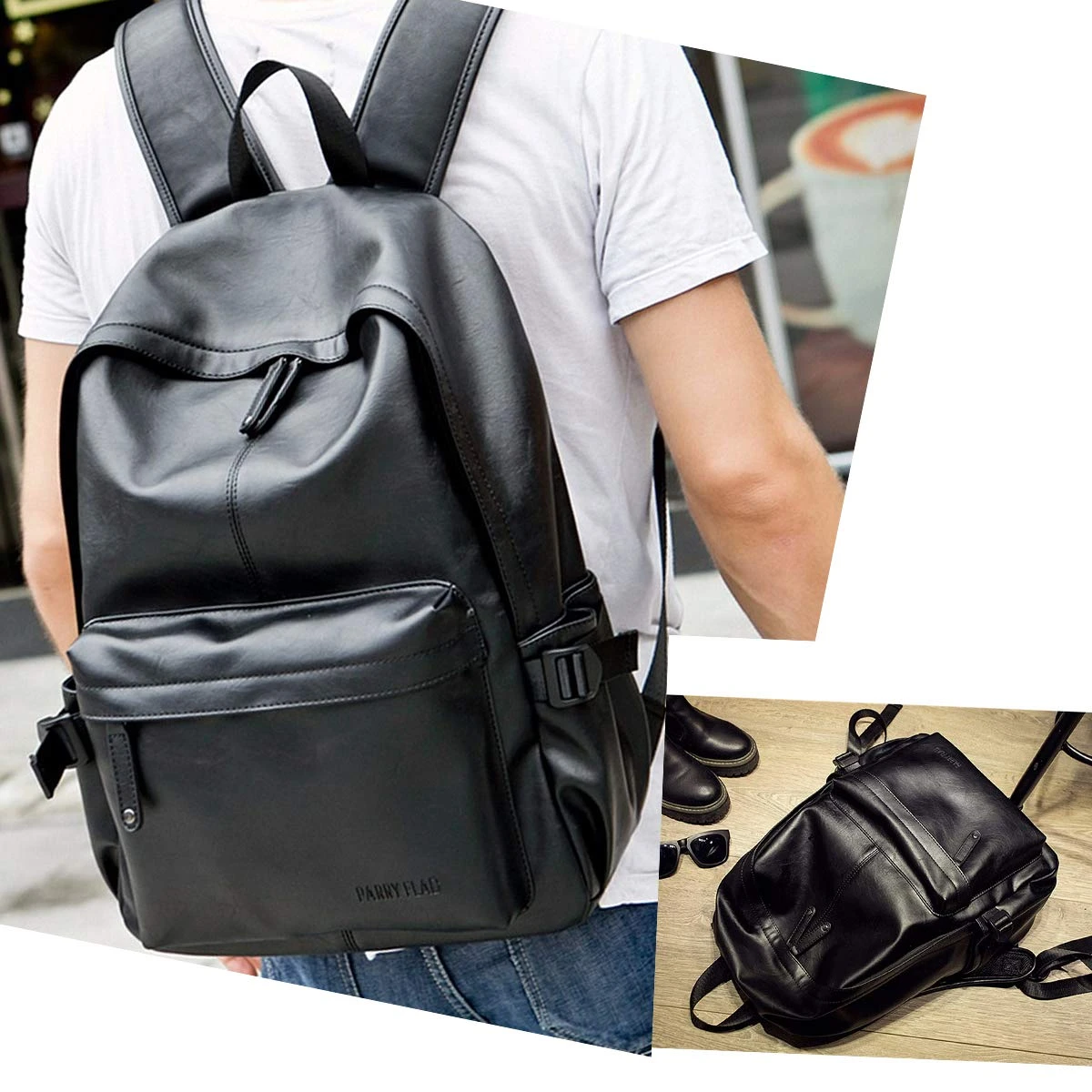 Vintage PU Leather Backpack, OURBAG Outdoor School College Bookbag Fit Laptop Computer Backpack For Man And Woman 6 Vintage PU Leather Backpack, OURBAG Outdoor School College Bookbag Fit Laptop Computer Backpack For Man And Woman - Image 6