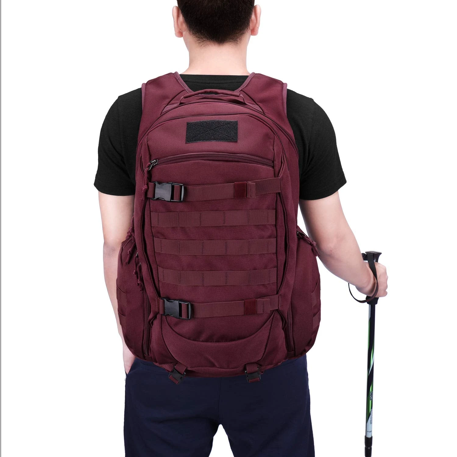 Mardingtop 35L Tactical Backpacks Molle Hiking Daypacks For Camping Hiking Military Traveling Purplish-35L 7 Mardingtop 35L Tactical Backpacks Molle Hiking Daypacks For Camping Hiking Military Traveling Purplish-35L - Image 7
