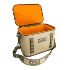 YETI Hopper Flip 18 Portable Cooler, Field Tan/Blaze Orange -Backpack Shop 712DyuoNEPL