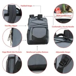 Backpack Cooler Backpack Insulated, Hiking Backpack Coolers, Travel Backpack Great Soft Cooler Bag For Backpacking, Camping, Picking Bag, Beach Bag, Lunch Bag For Women And Men, Holds 20 Cans Gray -Backpack Shop 712iIPFd1wL