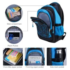 Rolling Backpack, Fanspack Rolling Backpack For Boys Fashion Wheeled Backpack Laptop Backpack -Backpack Shop 7135TlDShrL
