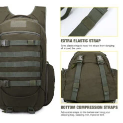 Mardingtop Military Backpack Tactical Molle Backpack Rucksack Bug Out Bag For School Camping Hiking Trekking (Camo Green-2) -Backpack Shop 714OozaC1rL