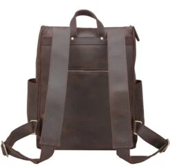 Texbo Vintage Full Grain Cowhide Leather 15.6 Inch Laptop Backpack Shoulder Travel School Bag With YKK Zippers -Backpack Shop 715hxpZJHXL