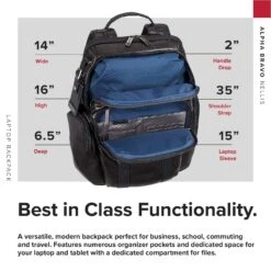 TUMI - Alpha Bravo Nellis Leather Laptop Backpack - 15 Inch Computer Bag For Men And Women - Black -Backpack Shop 715lu8Uc1yL