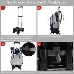 Rolling Backpack, Fanspack 2019 New Wheeled Backpack Trolley School Bags For Boys Backpack With 6 Wheels Kids Backpack 10 Rolling Backpack, Fanspack 2019 New Wheeled Backpack Trolley School Bags For Boys Backpack With 6 Wheels Kids Backpack -Backpack Shop 716Ok2A N6L