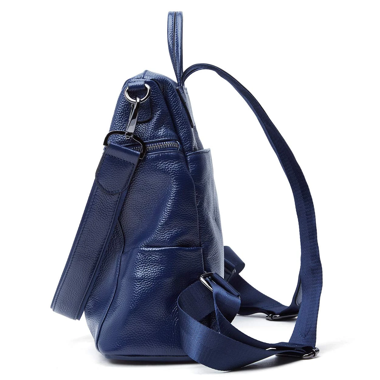 BOYATU Convertible Genuine Leather Backpack Purse For Women Fashion Travel Bag Blue-02 2 BOYATU Convertible Genuine Leather Backpack Purse For Women Fashion Travel Bag Blue-02 - Image 2