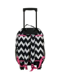 Rockland 17" Rolling Backpack, Pinkchevron, One Size -Backpack Shop 718M1BI7vmL