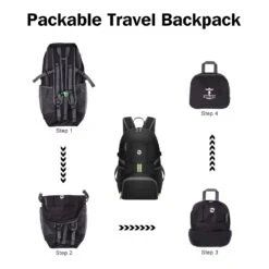OlarHike Lightweight Travel Backpack, 35L Water Resistant Packable Traveling/Hiking Backpack Daypack For Men & Women, Multipurpose Use, Black 12 OlarHike Lightweight Travel Backpack, 35L Water Resistant Packable Traveling/Hiking Backpack Daypack For Men & Women, Multipurpose Use, Black -Backpack Shop 718inA4c 2BvL