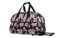 LUCAS Designer Carry On Luggage Collection - Lightweight Pattern 22 Inch Duffel Bag- Weekender Overnight Business Travel Suitcase With 2- Rolling Spinner Wheels (ROSE BOUQUET NAVY, 22in) 7 LUCAS Designer Carry On Luggage Collection - Lightweight Pattern 22 Inch Duffel Bag- Weekender Overnight Business Travel Suitcase With 2- Rolling Spinner Wheels (ROSE BOUQUET NAVY, 22in) -Backpack Shop 719D90ilyyL