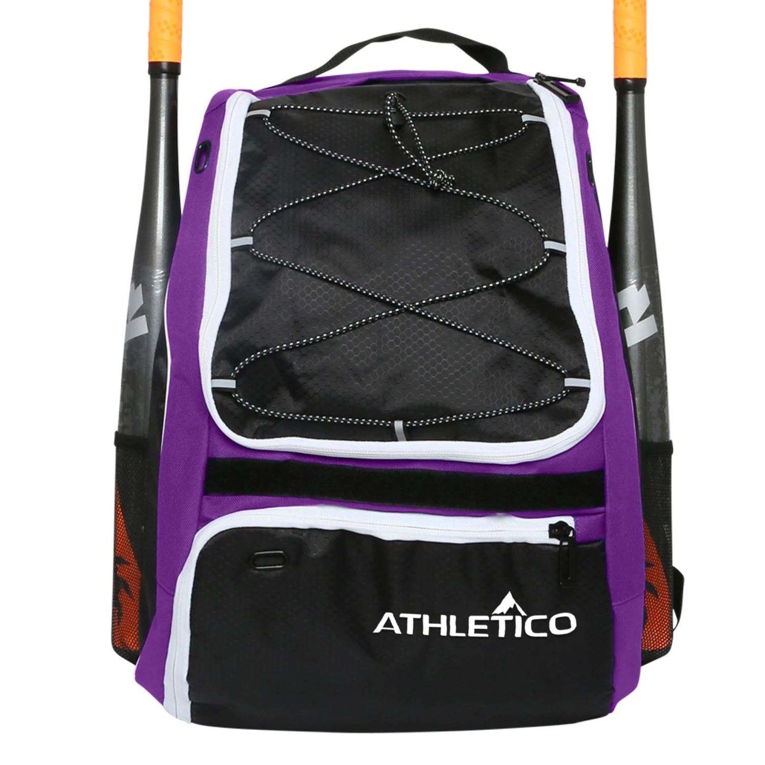Athletico Baseball Bat Bag - Backpack For Baseball, T-Ball & Softball Equipment & Gear For Youth And Adults | Holds Bat, Helmet, Glove, Shoes |Shoe Compartment & Fence Hook (Purple) 7 Athletico Baseball Bat Bag - Backpack For Baseball, T-Ball & Softball Equipment & Gear For Youth And Adults | Holds Bat, Helmet, Glove, Shoes |Shoe Compartment & Fence Hook (Purple) - Image 7